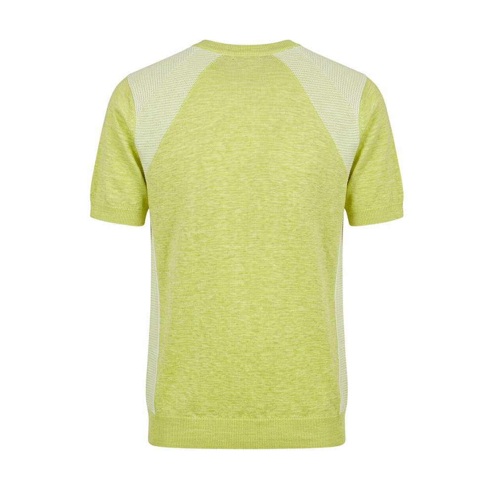 Green Linen Men Sweater