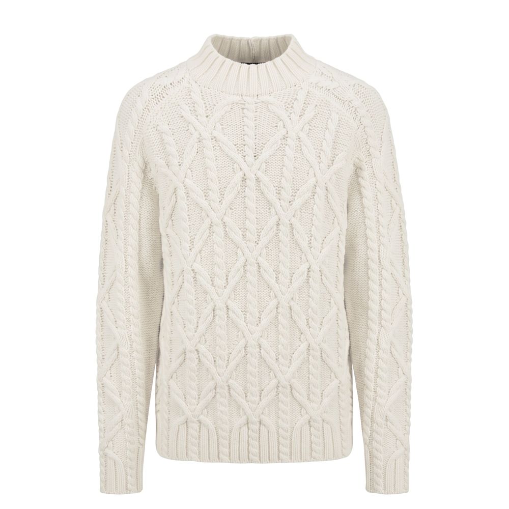 White Cotton Men's Sweater