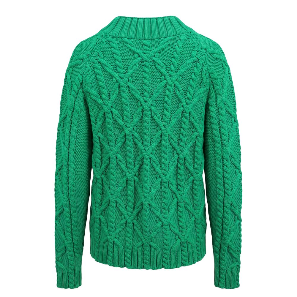 Green Cotton Men's Sweater