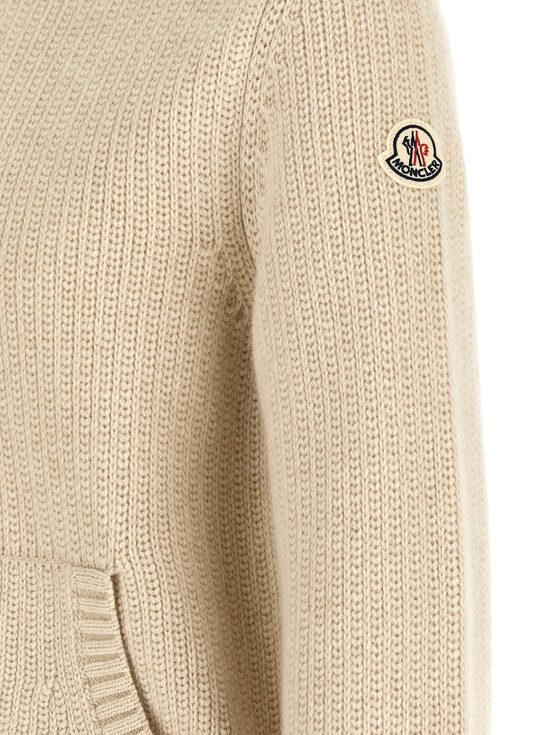 Beige Virgin Wool Cardigan