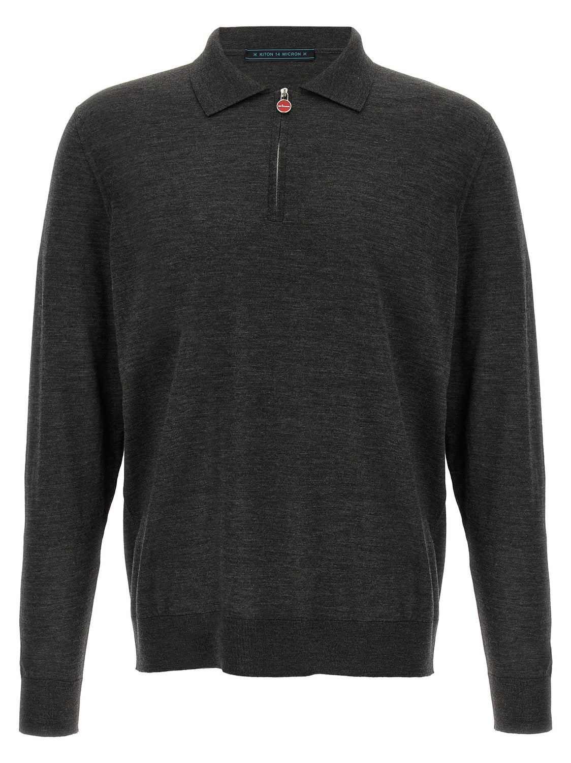 Gray Wool Polo Shirt
