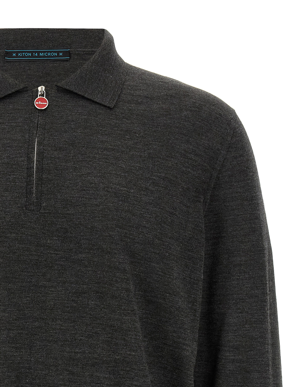 Gray Wool Polo Shirt