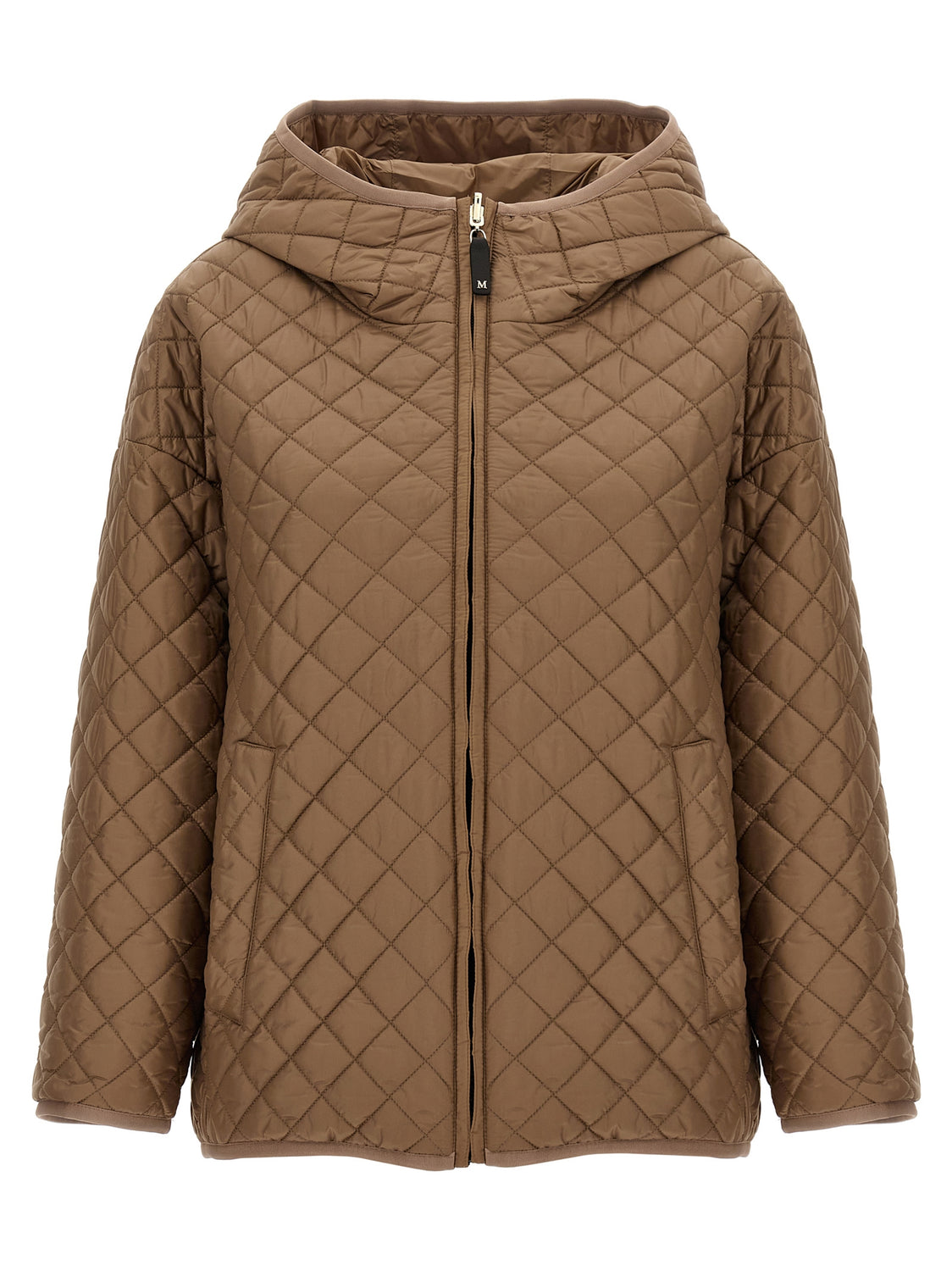 Beige Polyester Shell Jacket