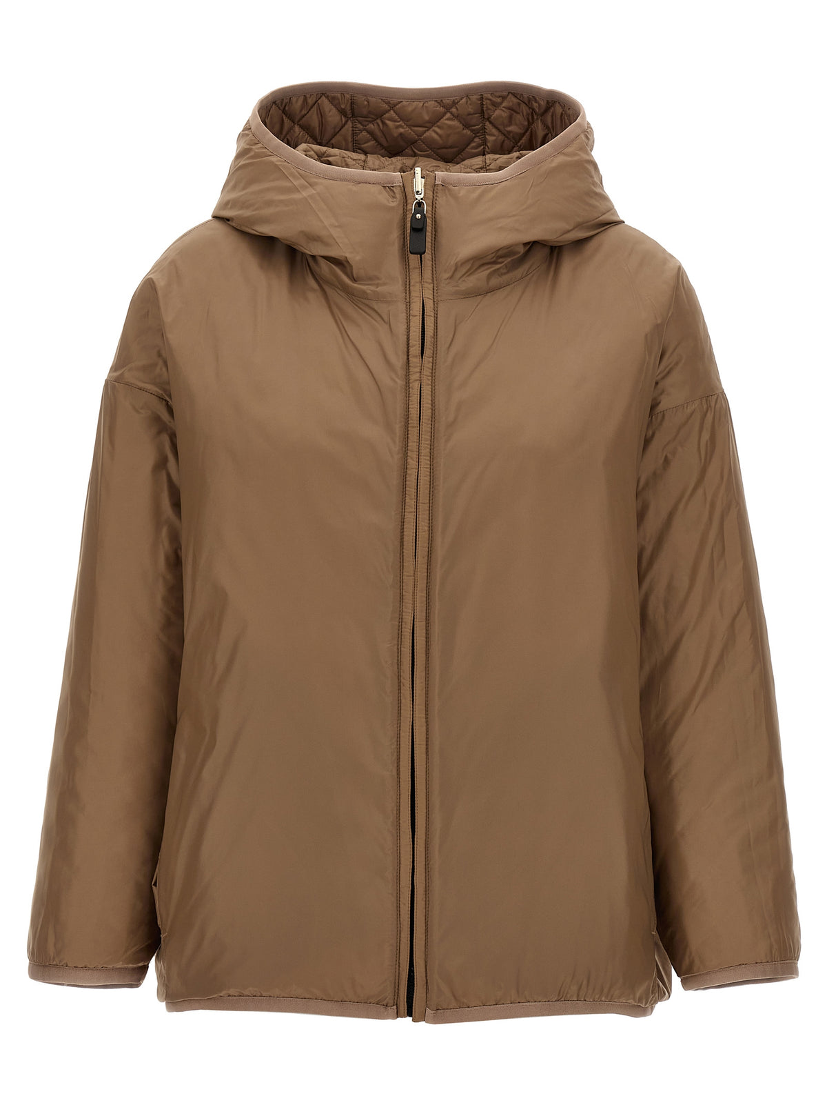Beige Polyester Shell Jacket