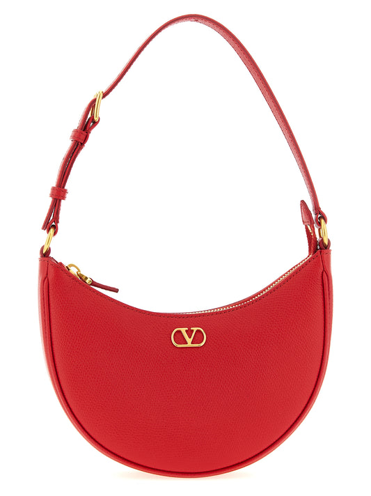 Red Calfskin Shoulder Bag