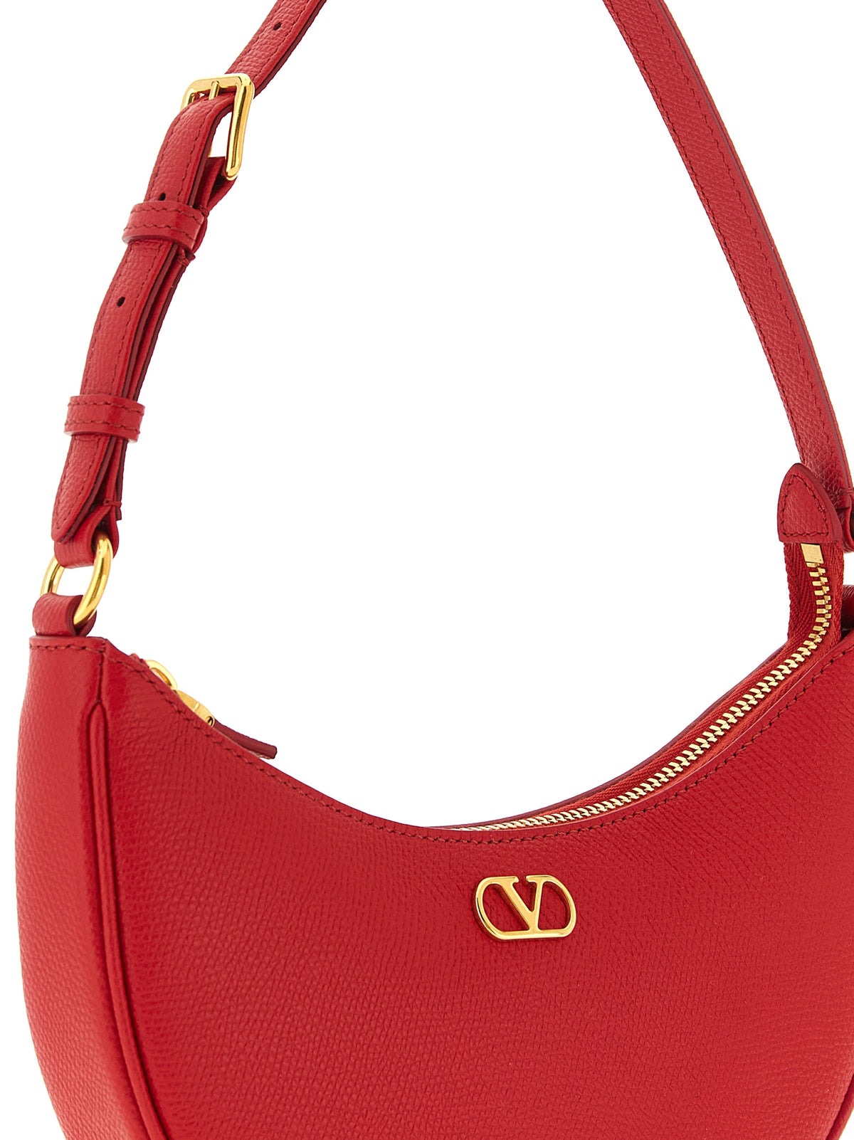 Red Calfskin Shoulder Bag
