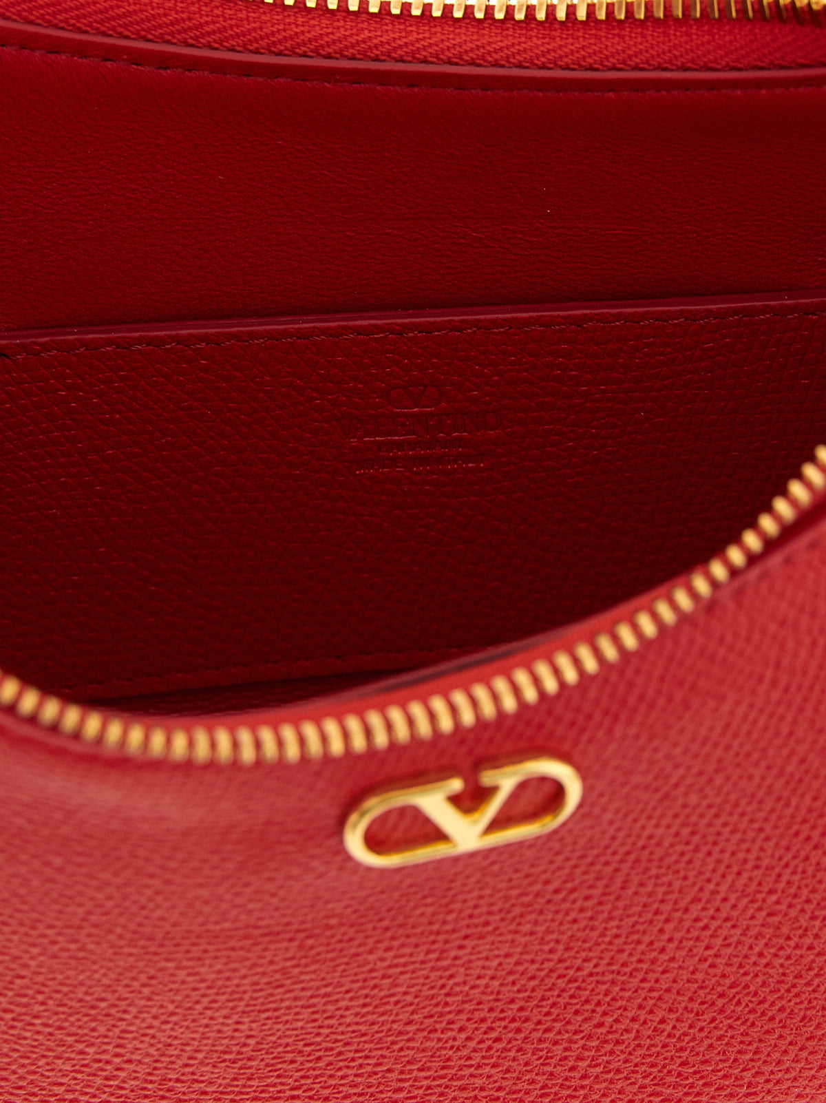 Red Calfskin Shoulder Bag