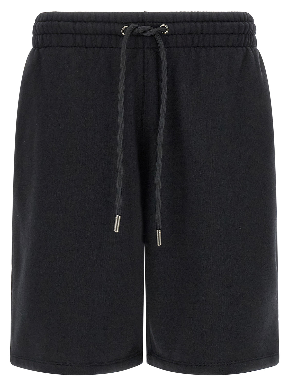 Black Cotton Bermuda Shorts