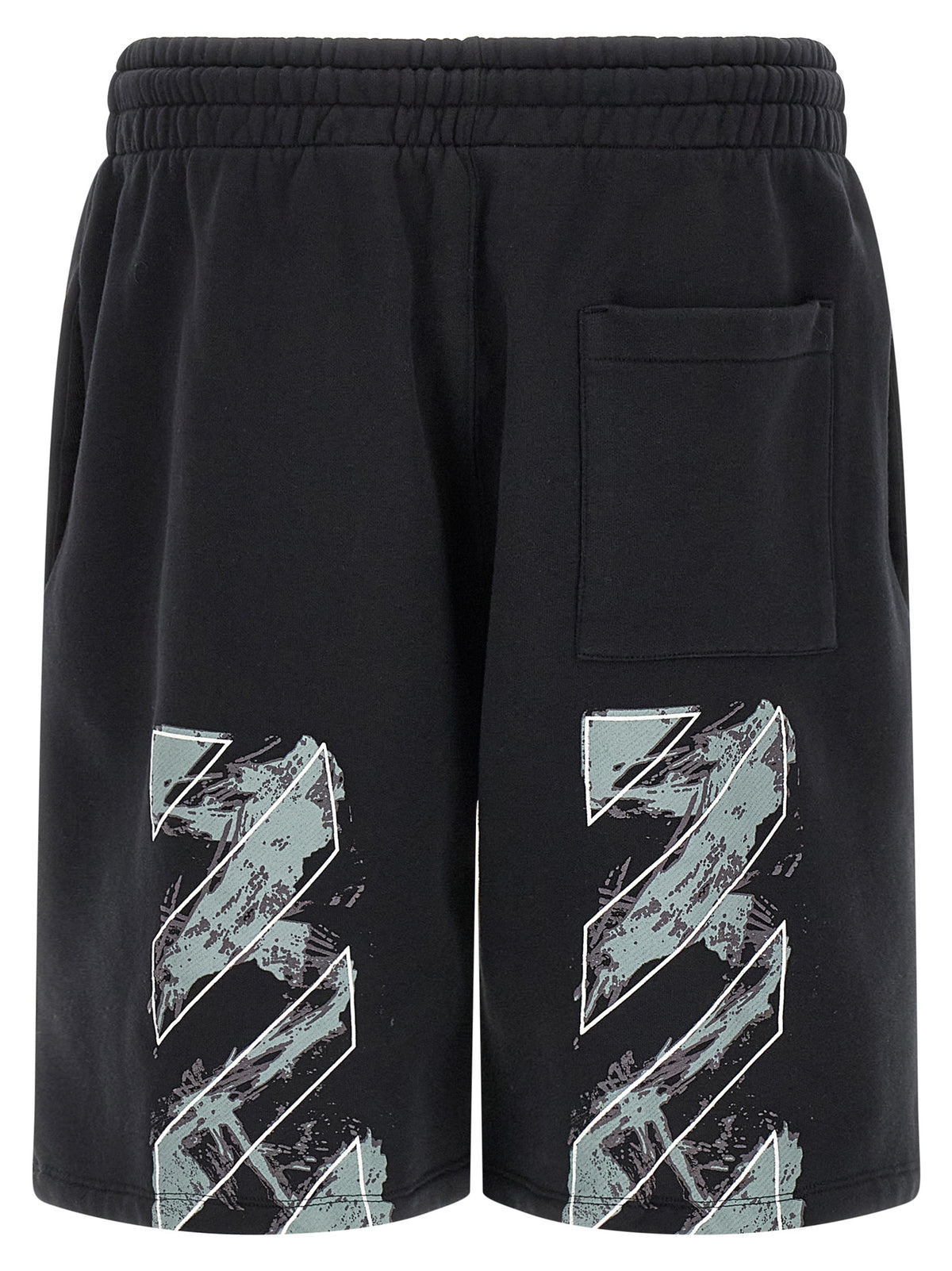 Black Cotton Bermuda Shorts