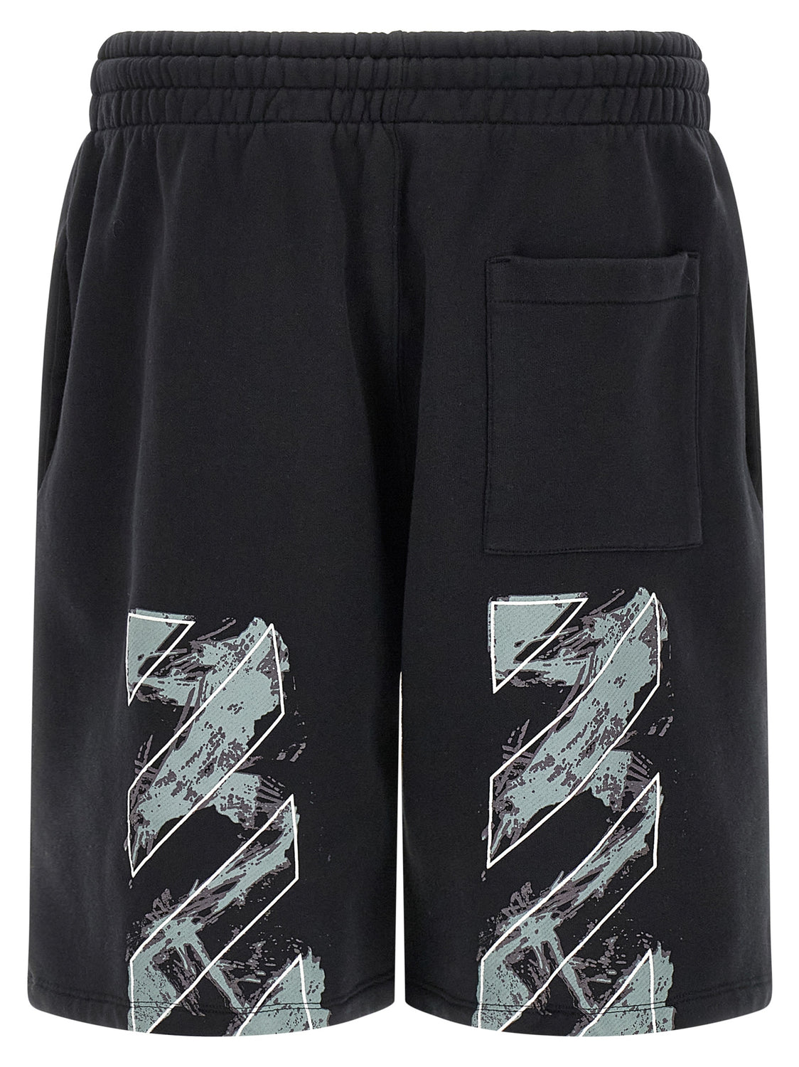 Black Cotton Bermuda Shorts