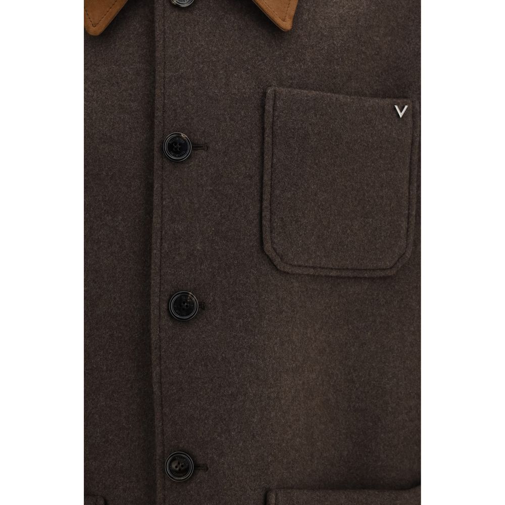 Brown Wool Oves Aries Full-Length Jacket