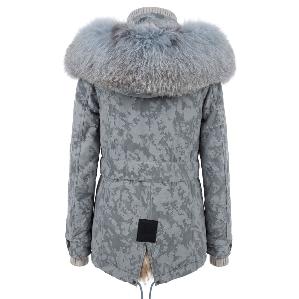 Light Blue Cotton Women's Jacket