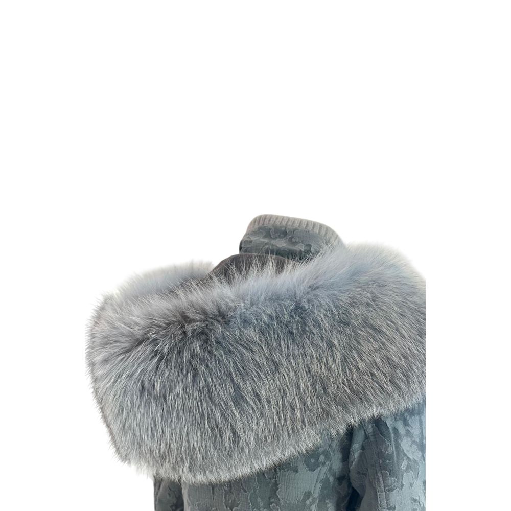 Light Blue Cotton Women's Jacket