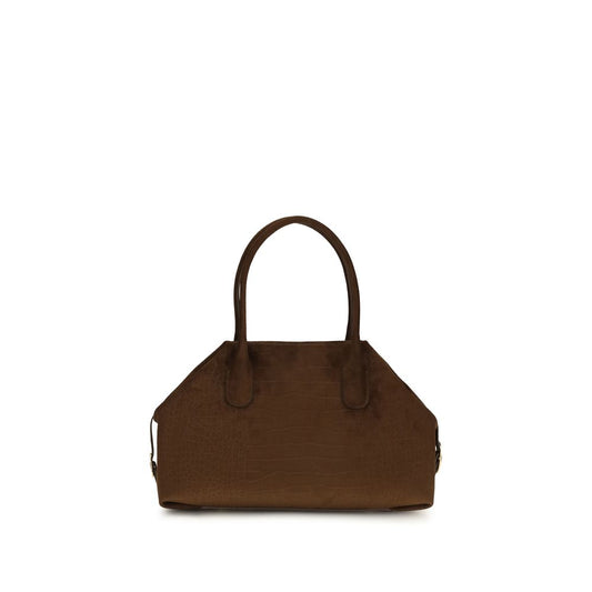 Brown Suede Leather Handbag