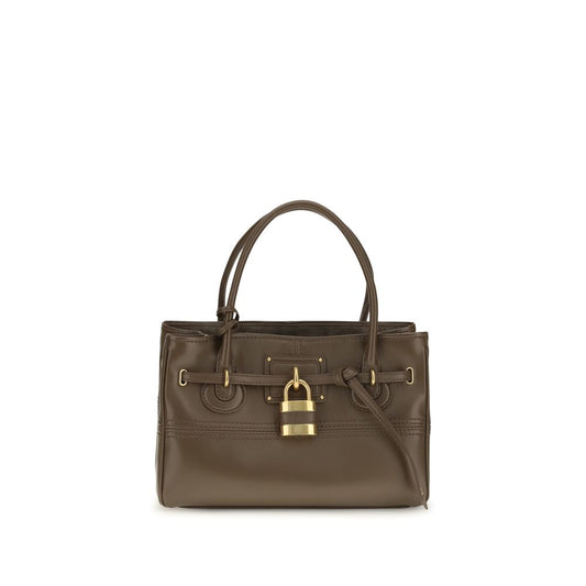 Brown Buffalo Leather Shoulder Bag