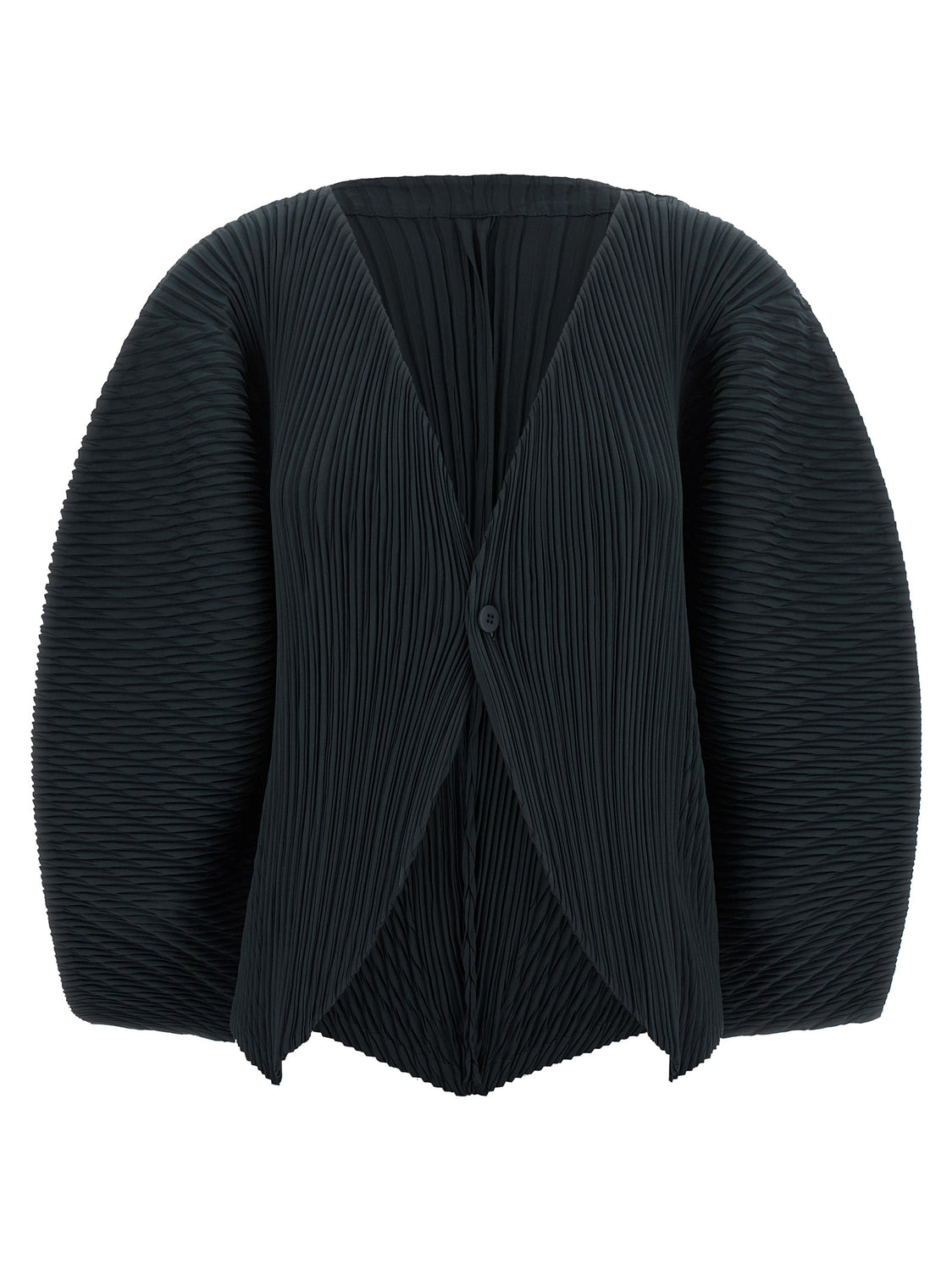 Black Polyester Cardigan