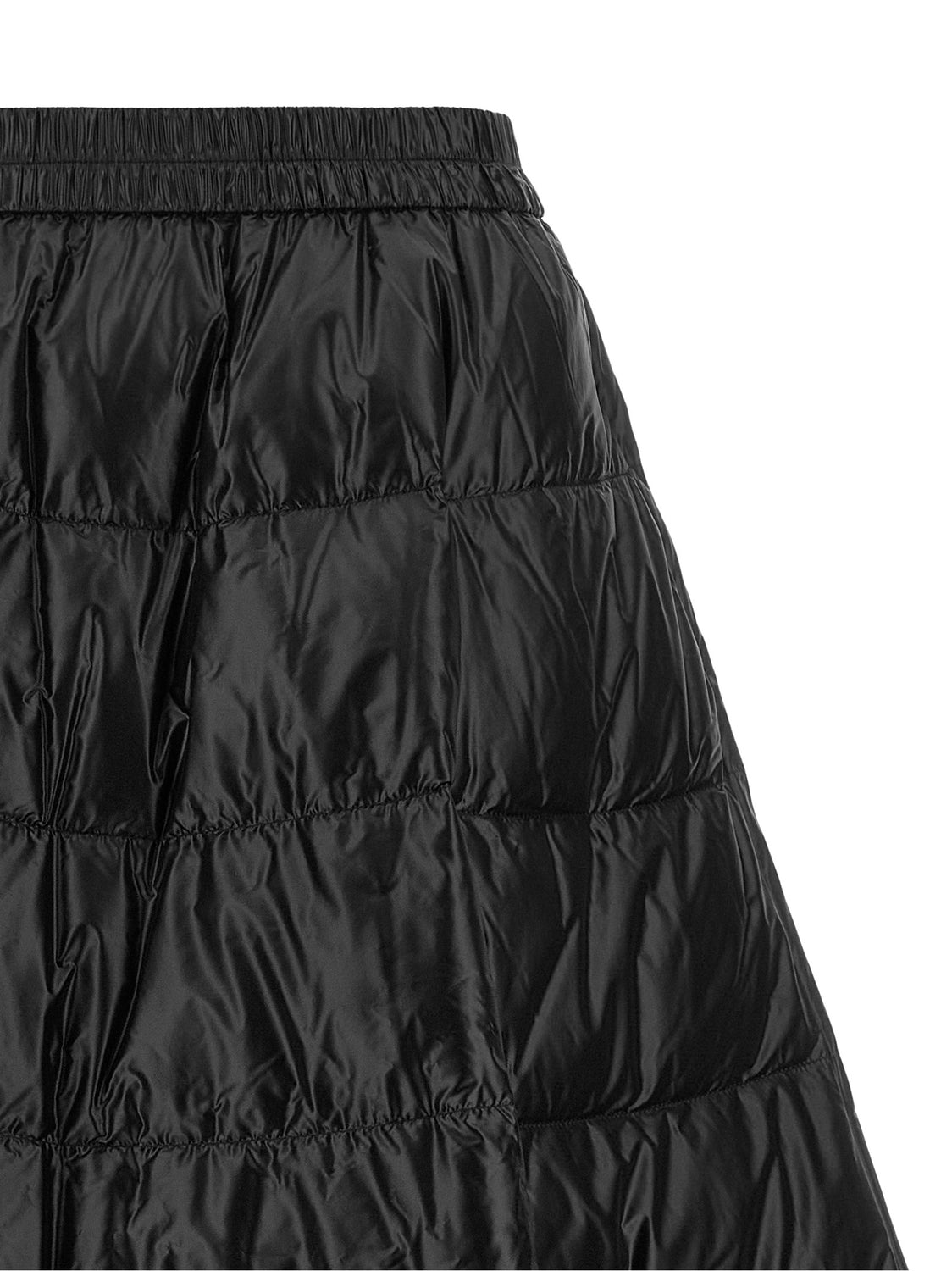 Black Polyamide Midi Skirt