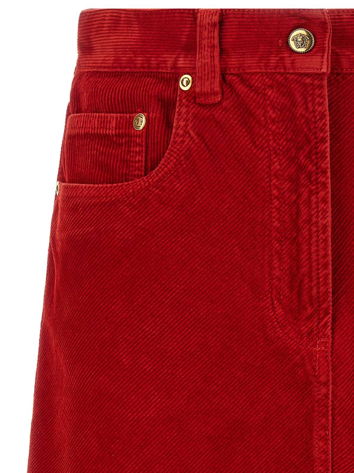 Red Cotton Long Skirt