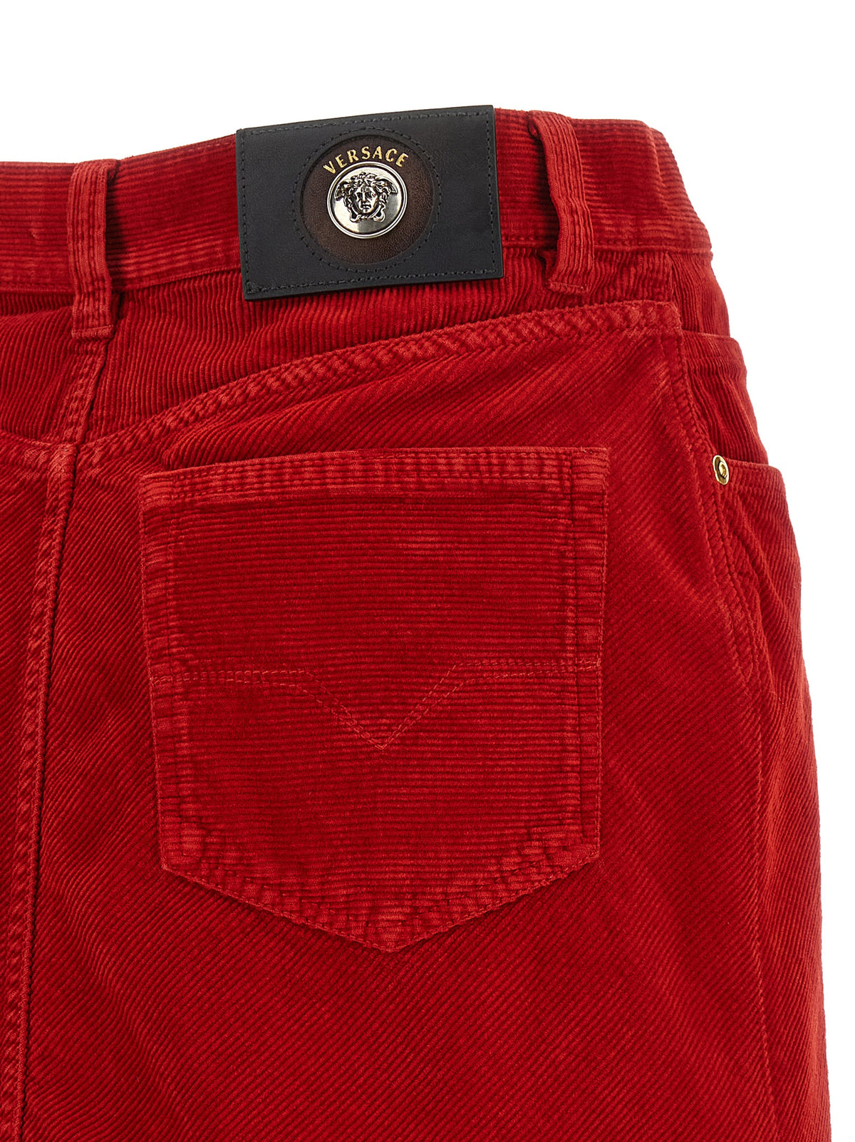 Red Cotton Long Skirt