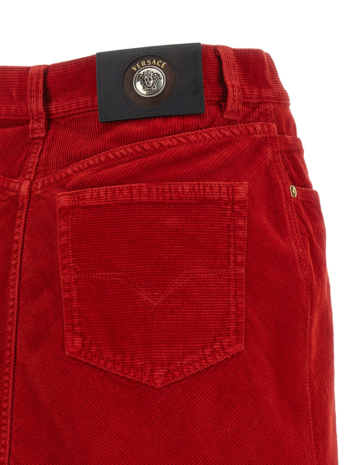 Red Cotton Long Skirt