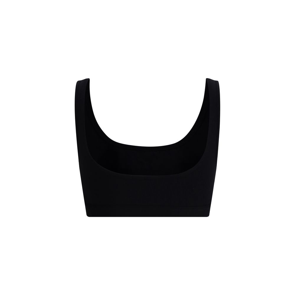 Black Cotton Sport Bra