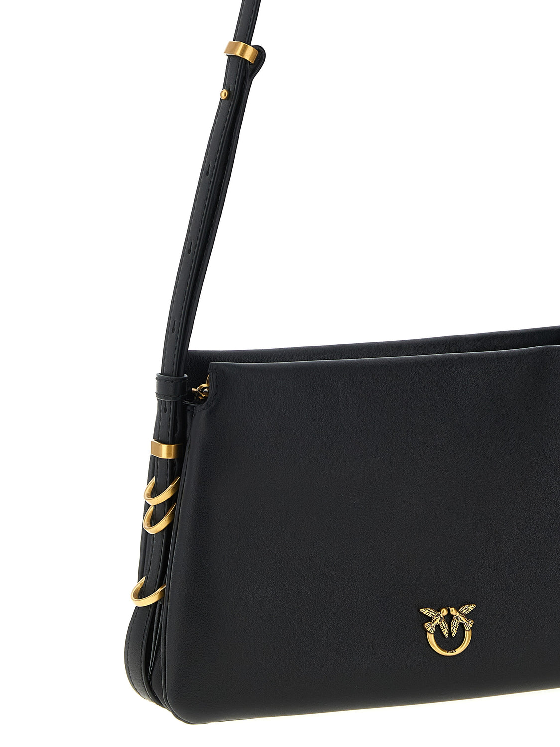 Black Calfskin Crossbody Bag