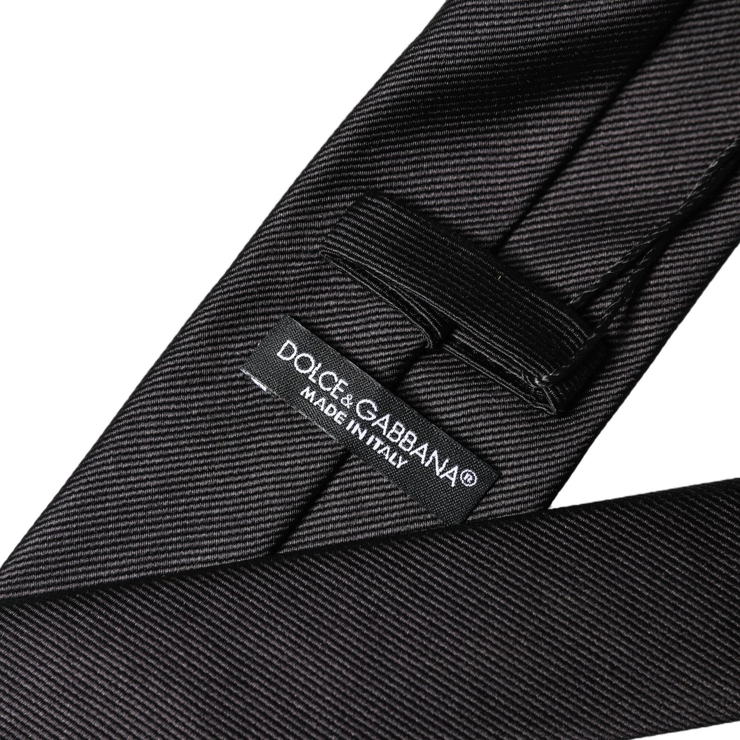Black Solid 100% Silk Adjustable Men Tied Necktie Tie