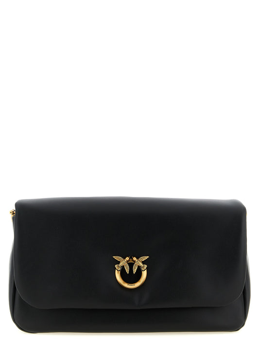 Black Lamb Leather Crossbody Bag