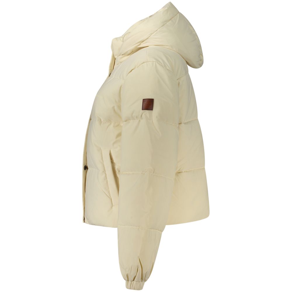 Cream Polyester Women's Jacket