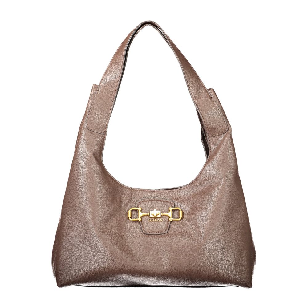Brown Polyurethane Women's Bag