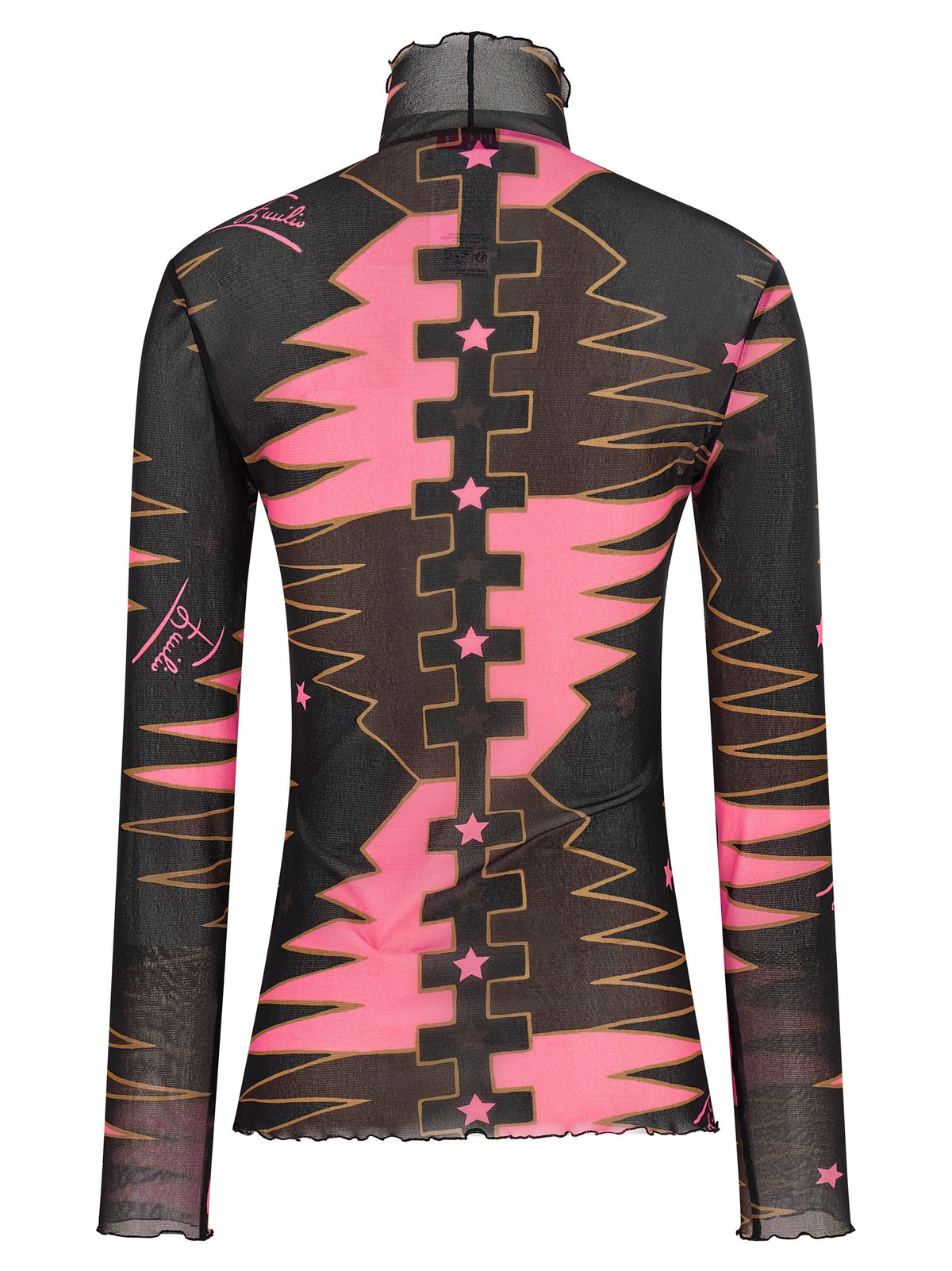 Multicolor Polyamide Long Sleeve T-Shirt
