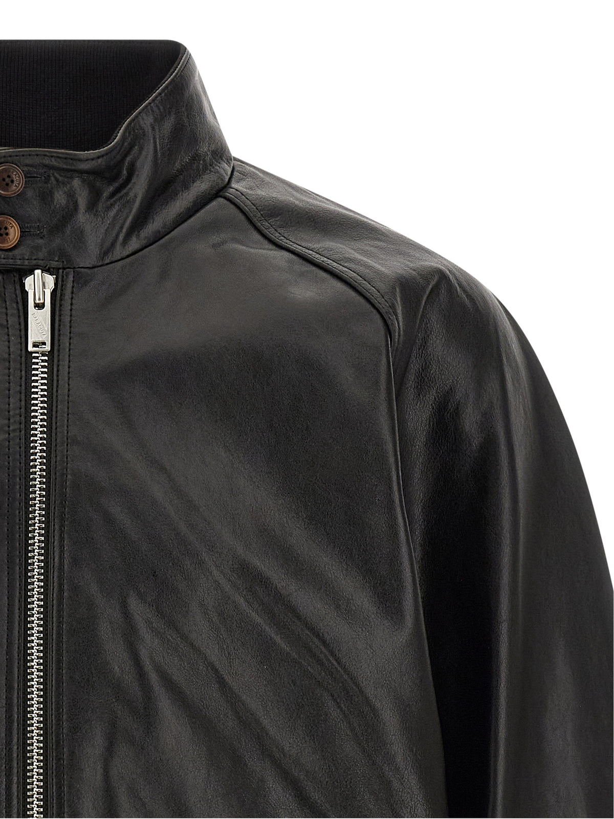 Black Cowhide Leather Jacket