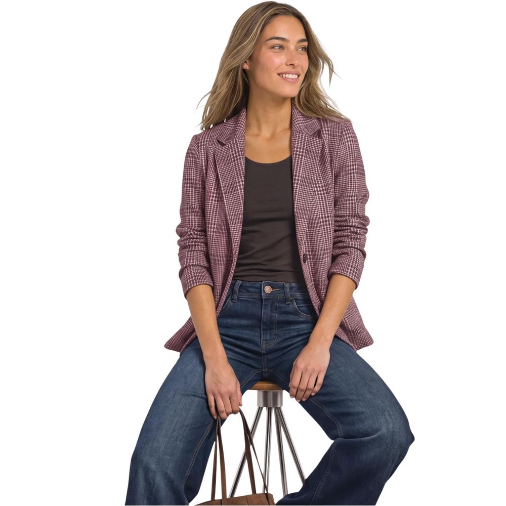 Purple Polyester Blazer