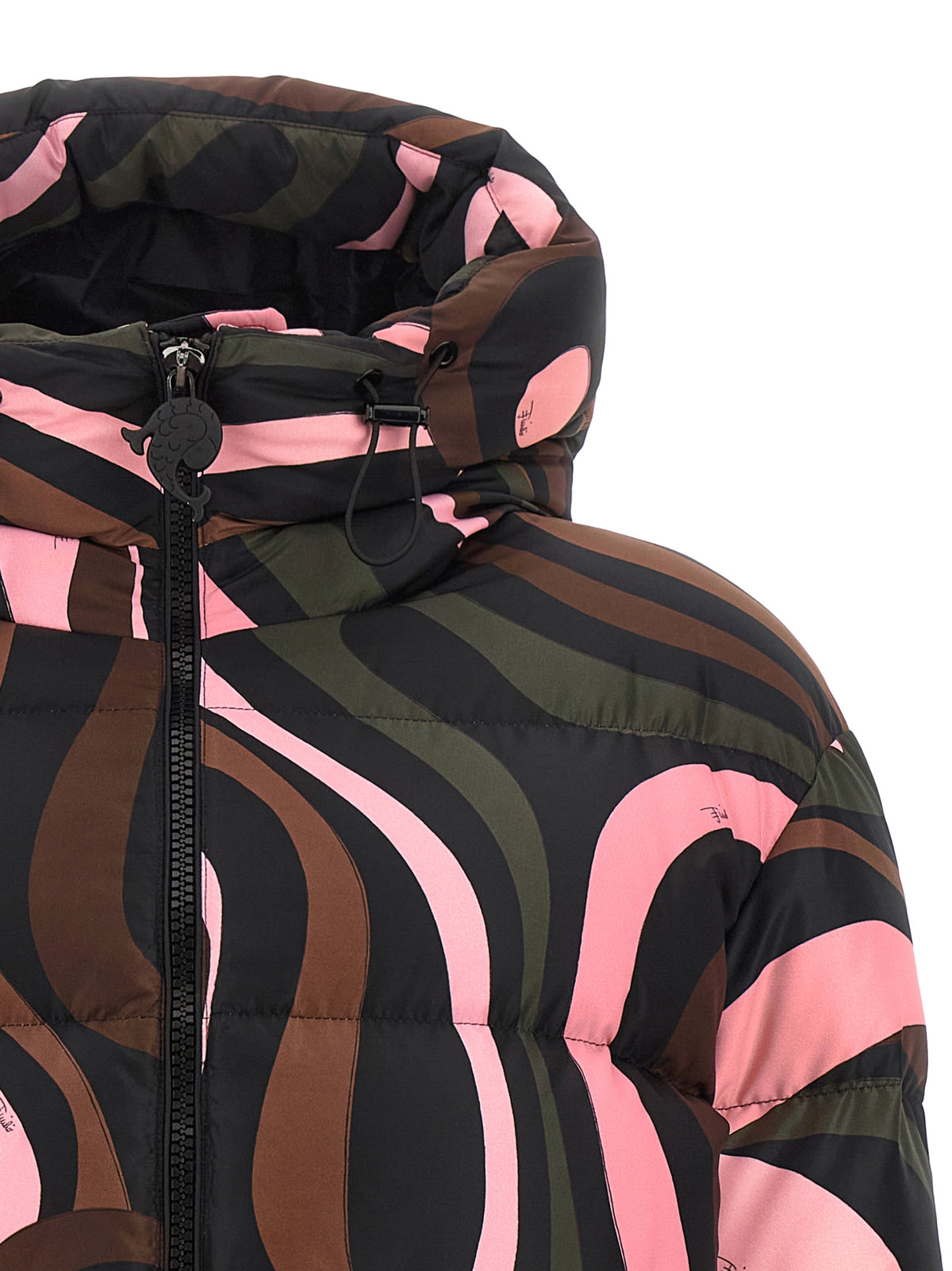 Multicolor Polyamide Full-Length Jacket