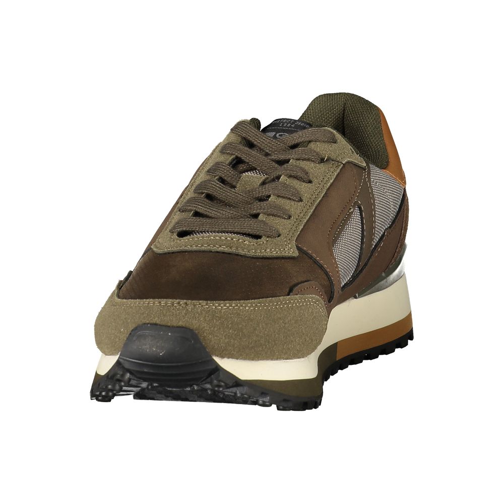 Brown Polyurethane Men's Sneaker