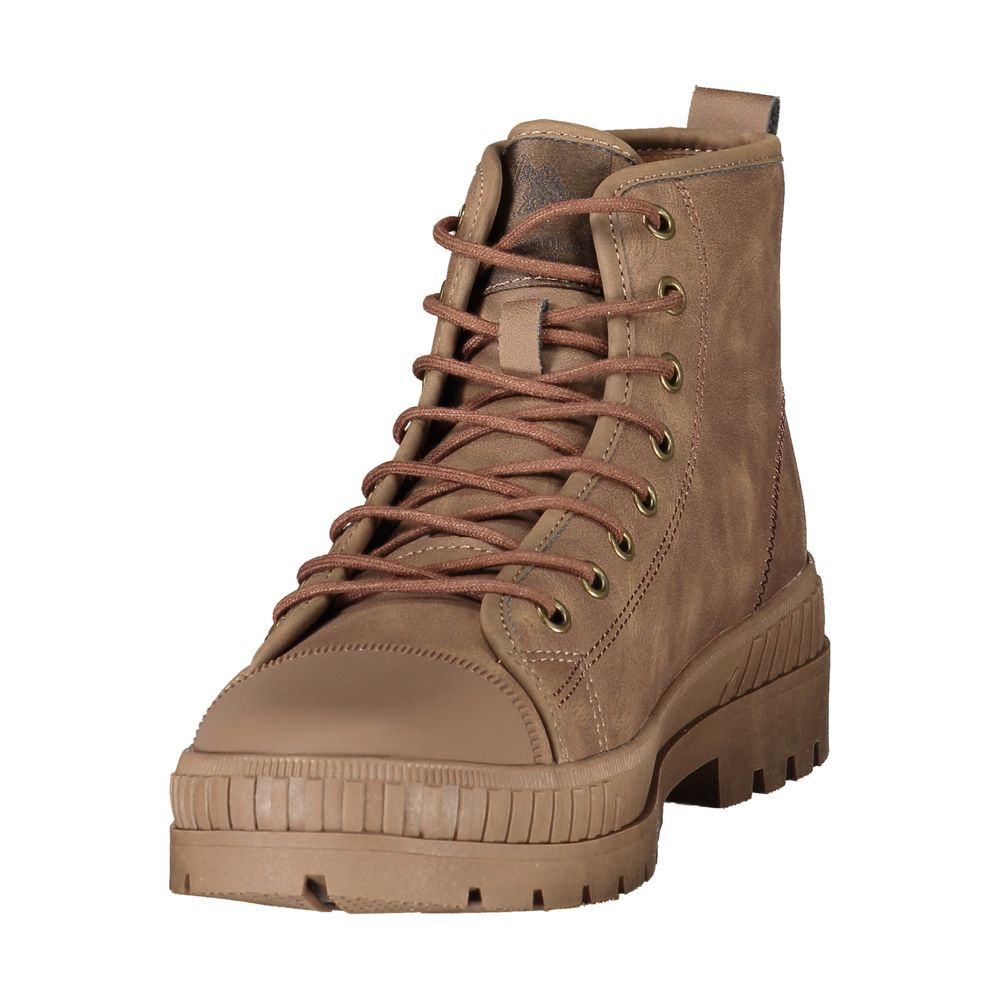 Brown Polyurethane Men's Boot