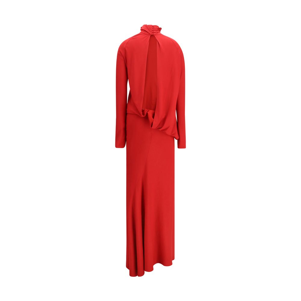 Red Viscose Casual Dress