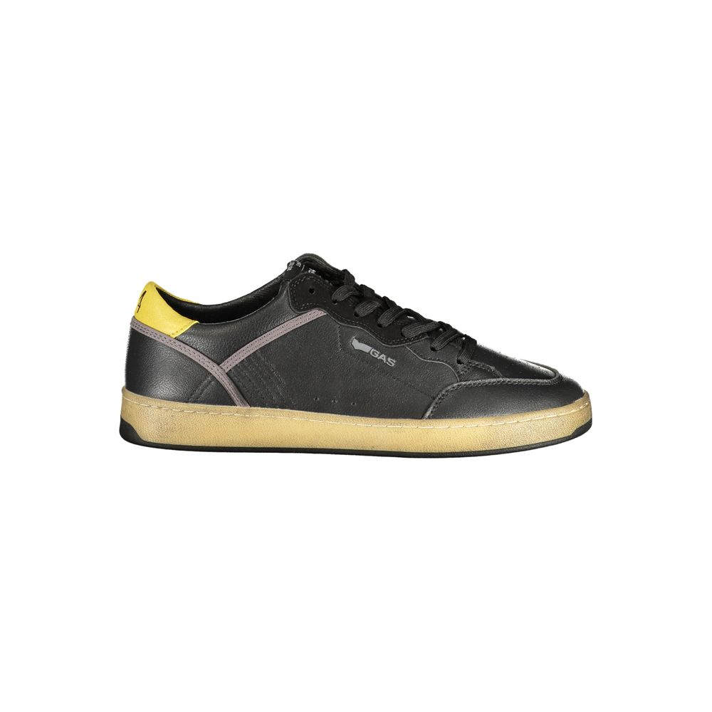 Black Polyurethane Men's Sneaker