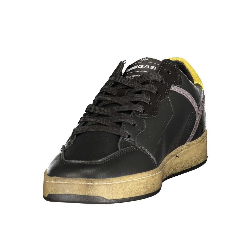 Black Polyurethane Men's Sneaker