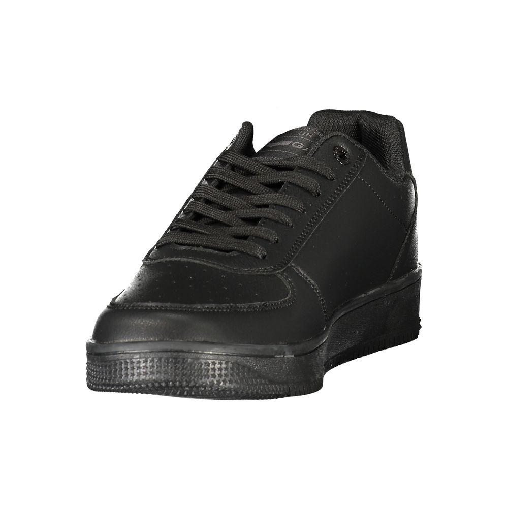 Black Polyurethane Men Sneaker