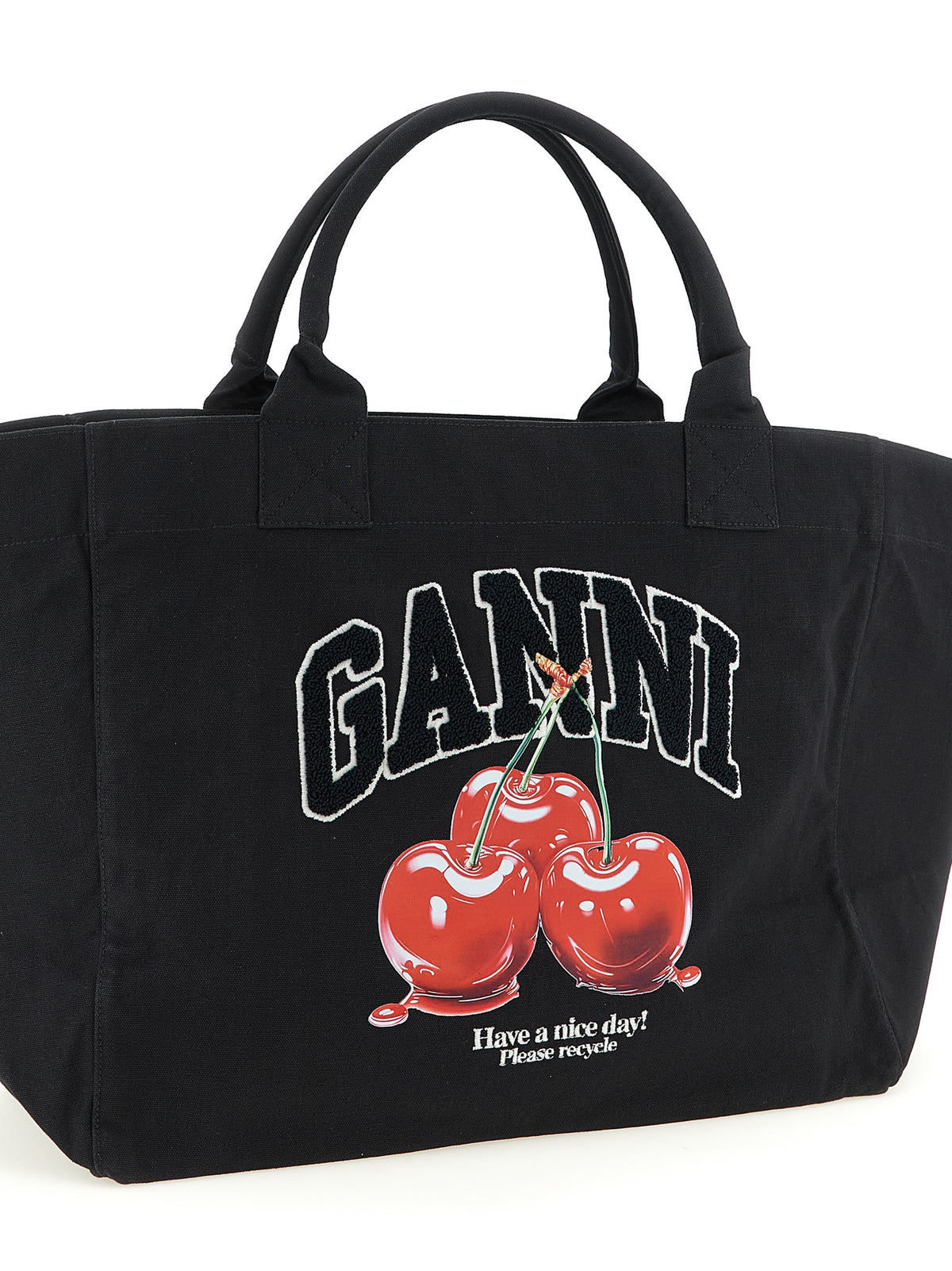 Black Recycled Cotton Tote Bag