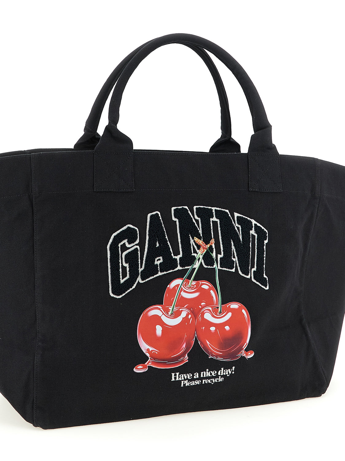 Black Recycled Cotton Tote Bag