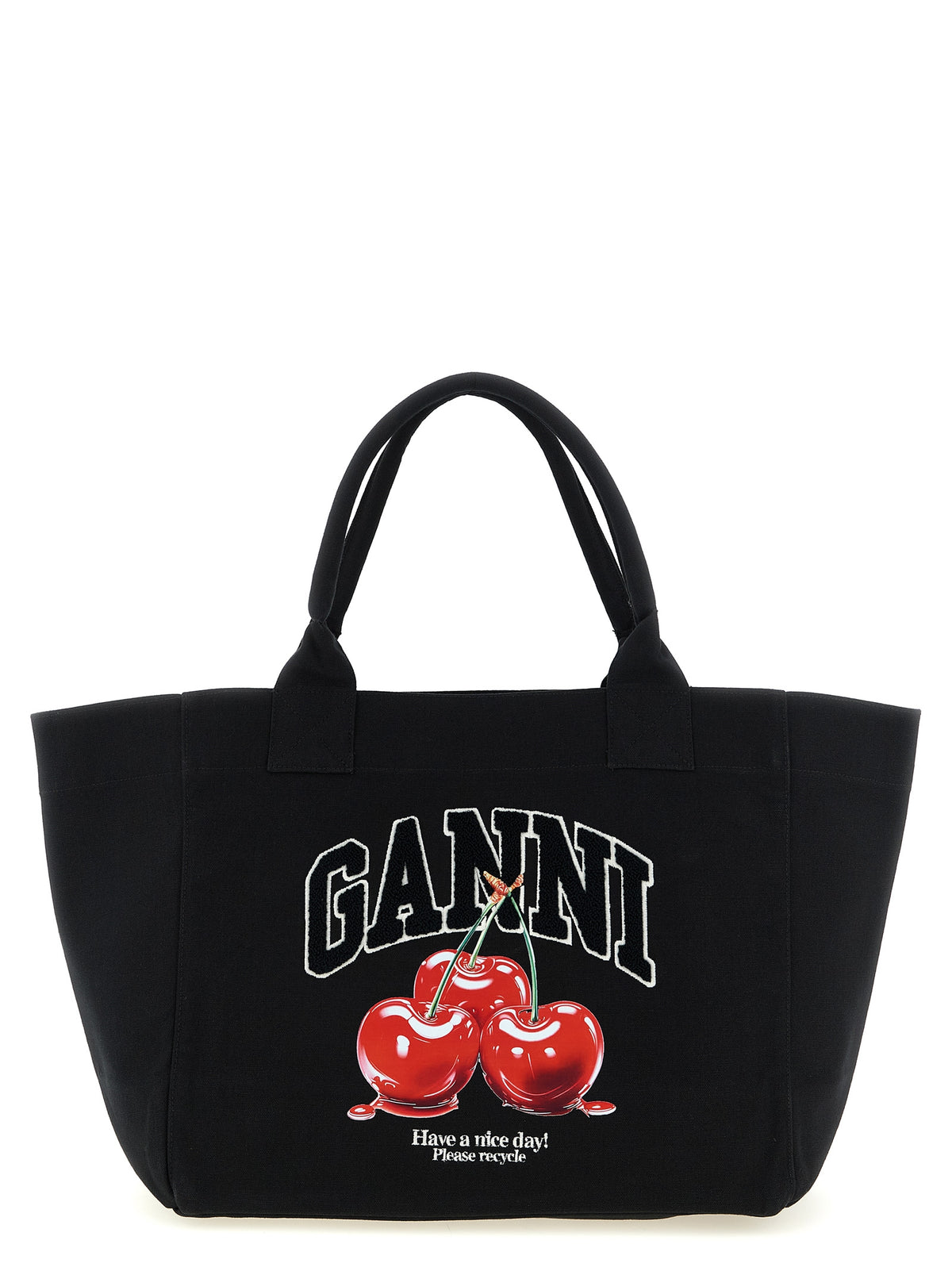 Black Recycled Cotton Tote Bag