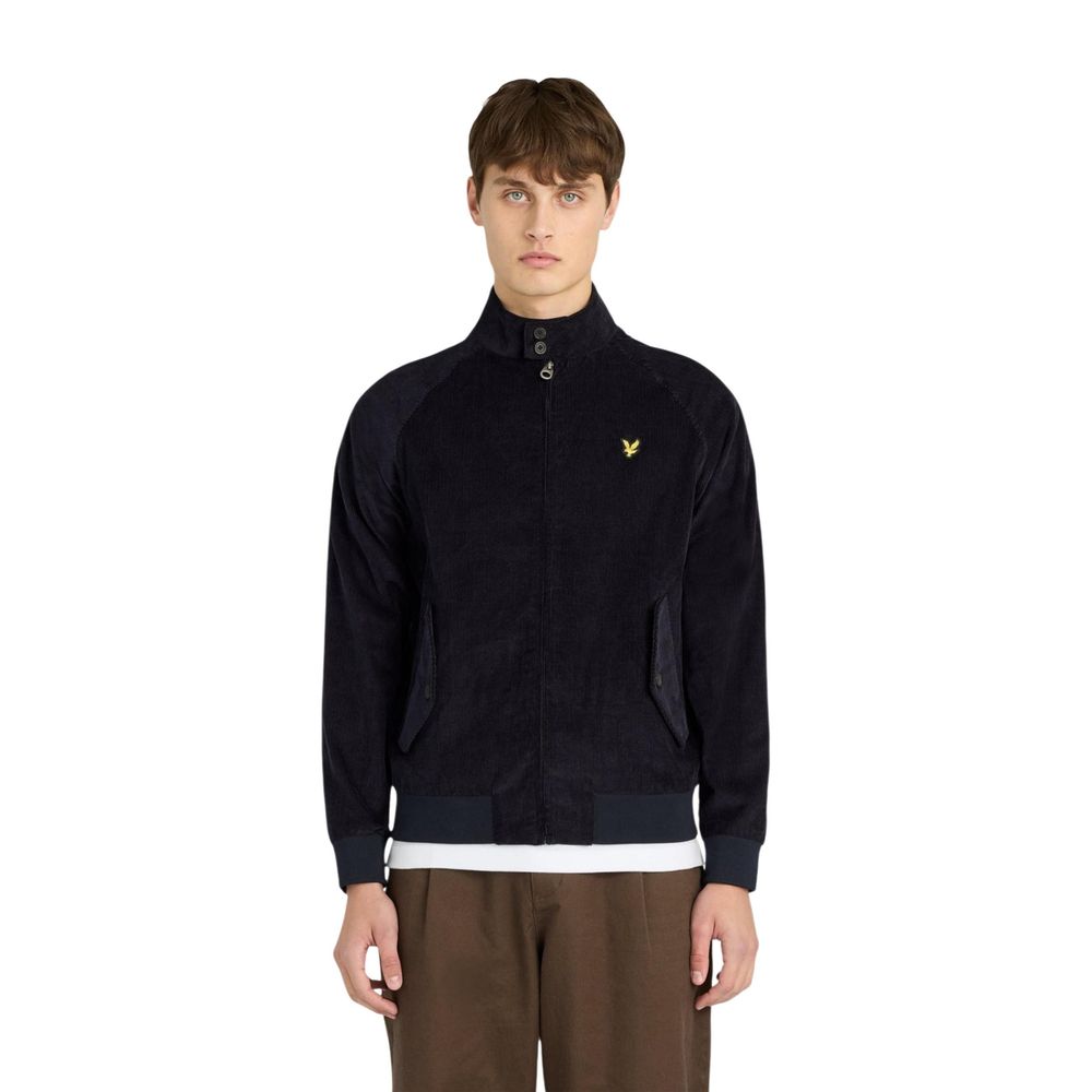 Blue Cotton Biker Jacket