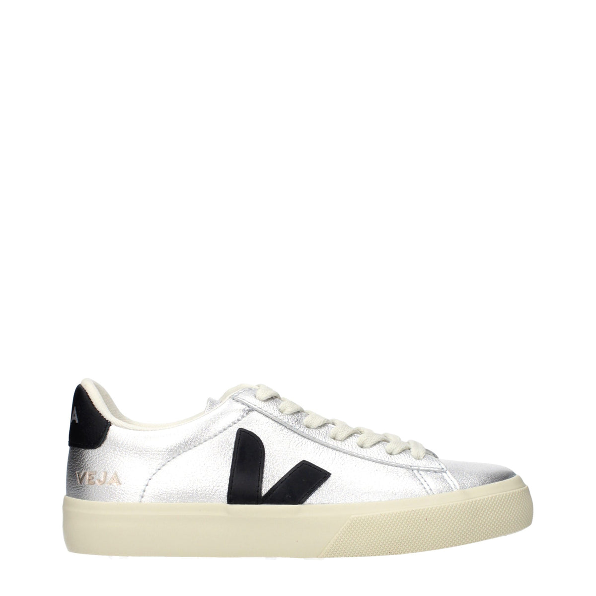 Gray Leather Low Top Sneakers
