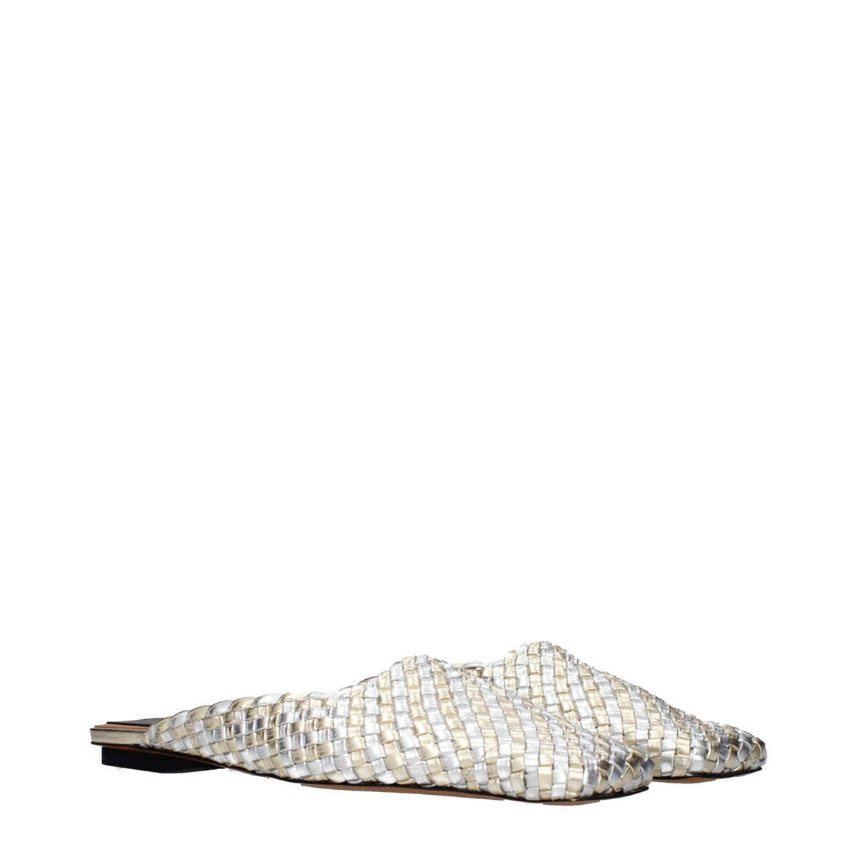 Gray Leather Slippers