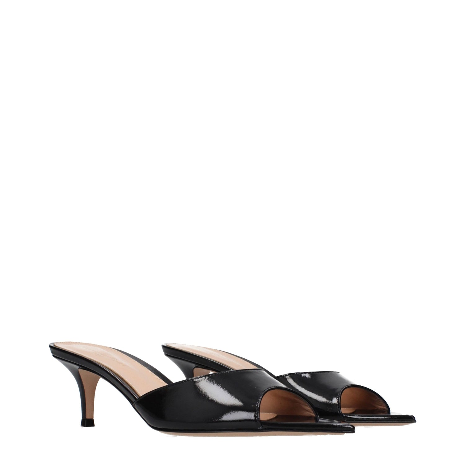 Black Leather Platform Sandals