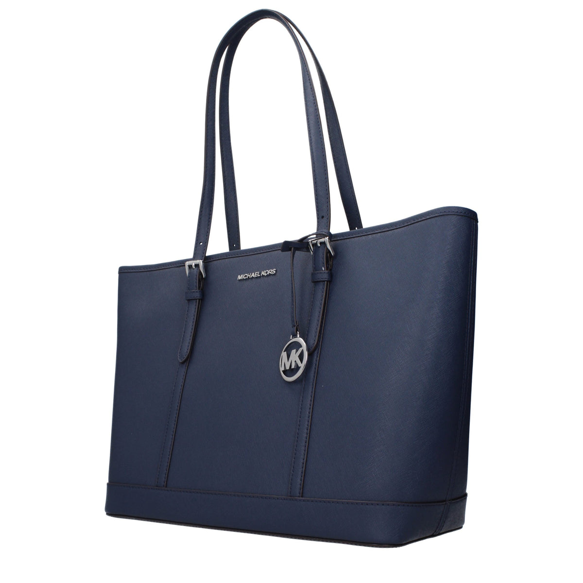 Blue Leather Shoulder Bag