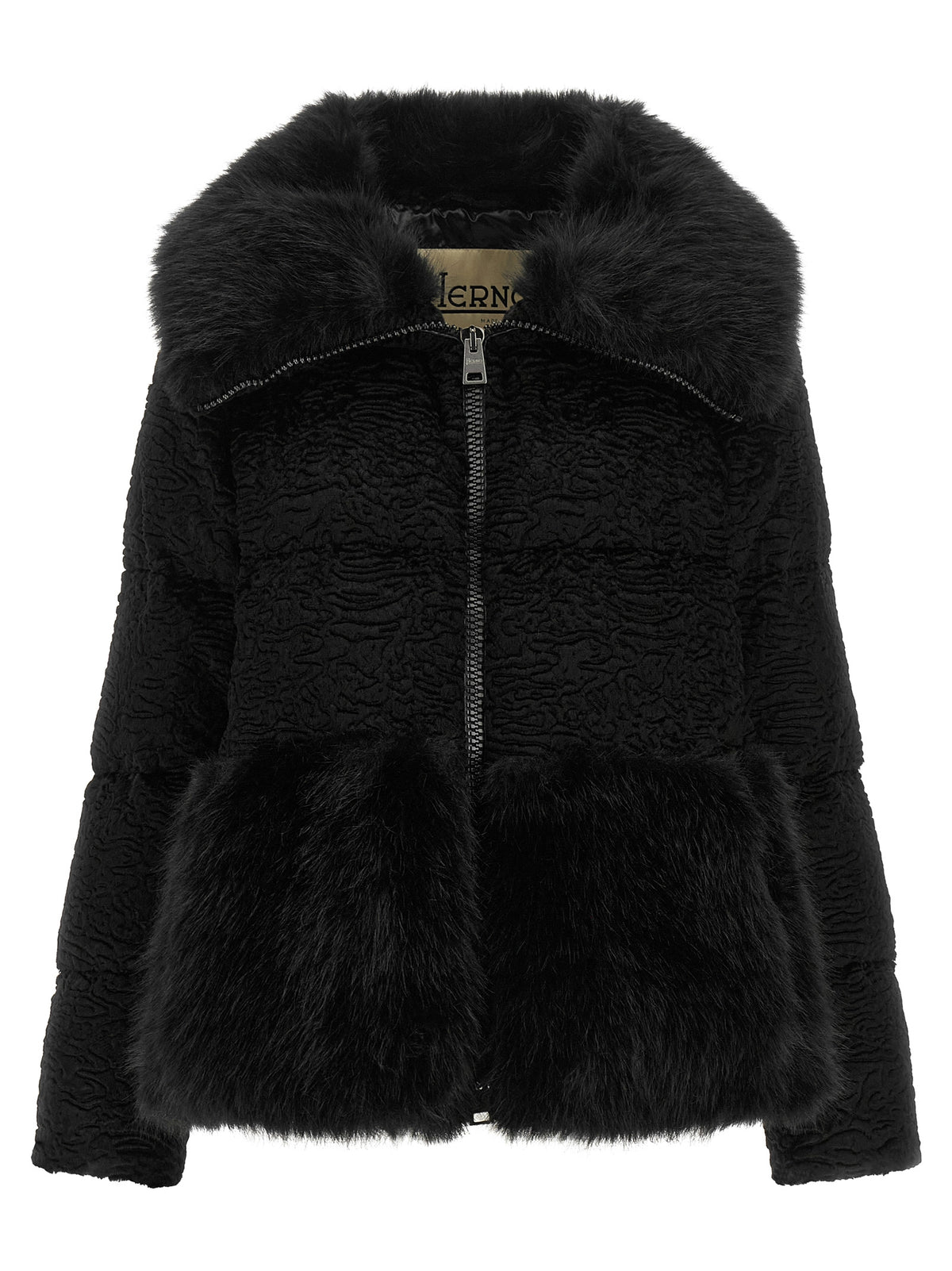 Black Acetate Full-Length Jacket
