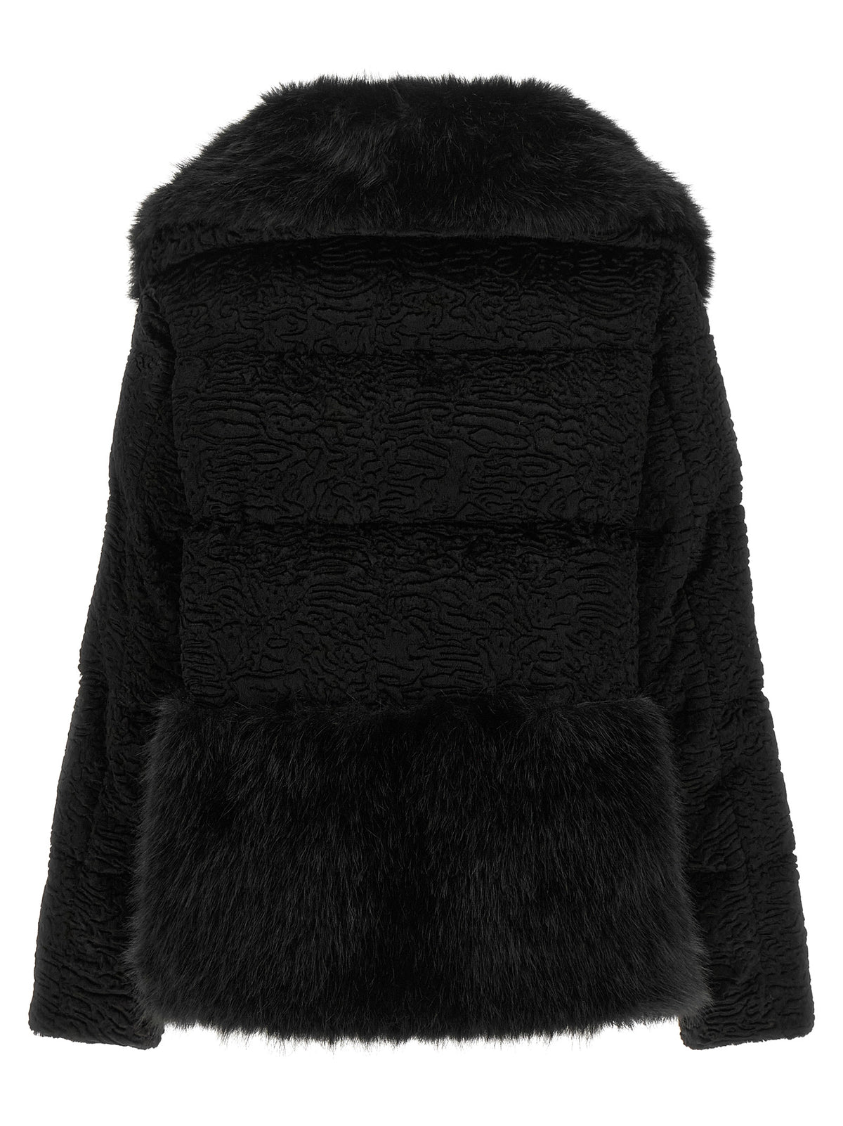 Black Acetate Full-Length Jacket
